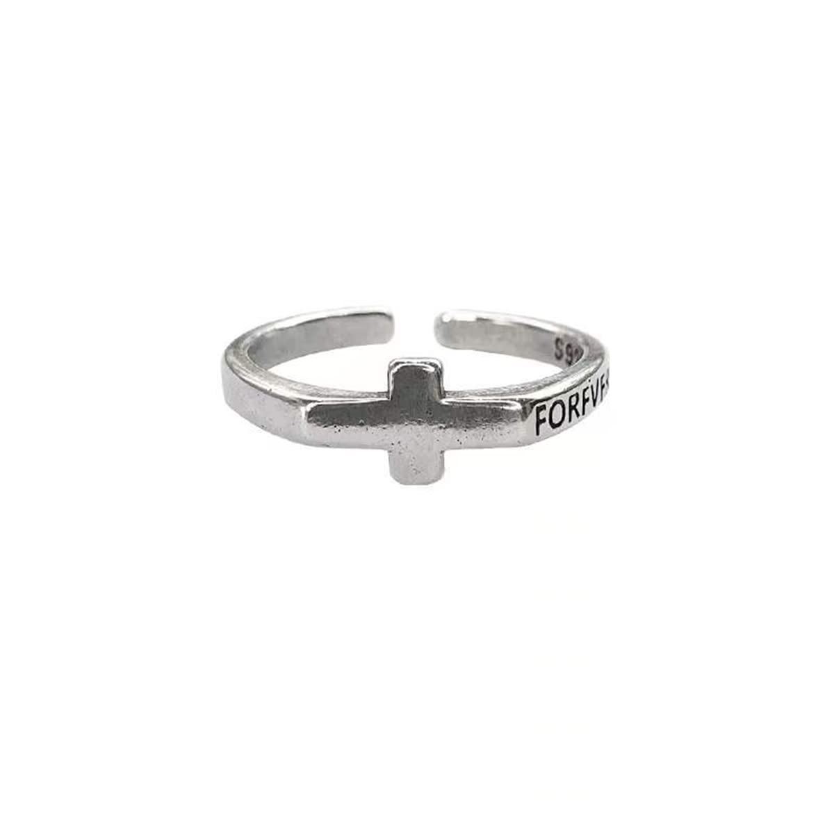 Vintage 925 Sterling Silver Rings for Women/Men, Size 7 Adjustable Rings, Plated plated cupronickel