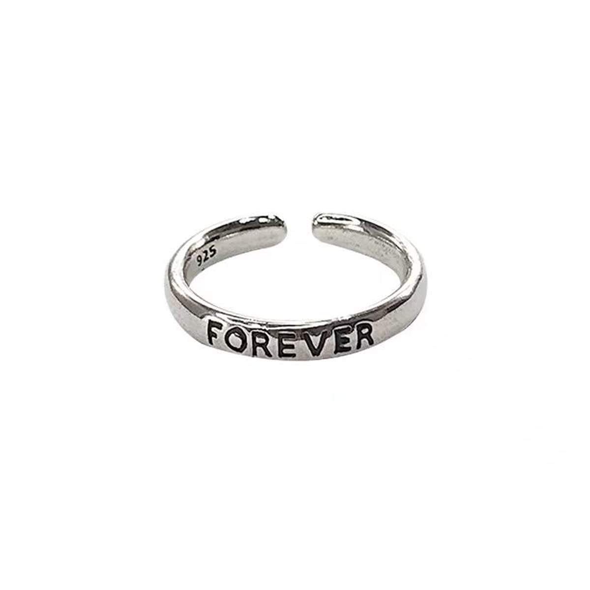 Vintage 925 Sterling Silver Rings for Women/Men, Size 7 Adjustable Rings, Plated plated cupronickel