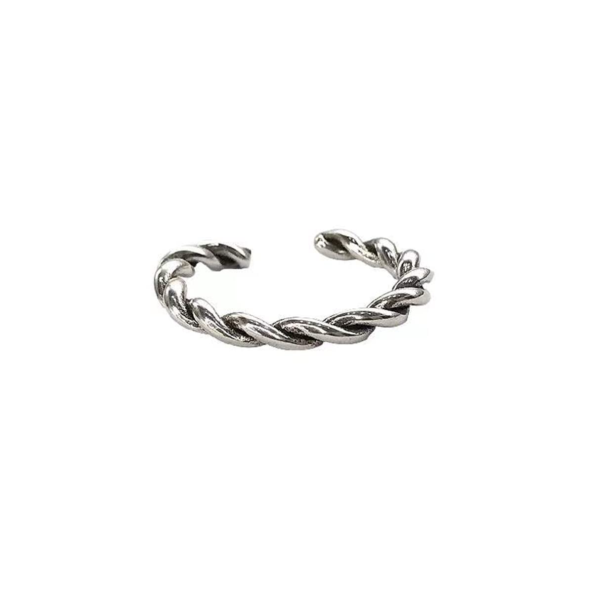 Vintage 925 Sterling Silver Rings for Women/Men, Size 7 Adjustable Rings, Plated plated cupronickel