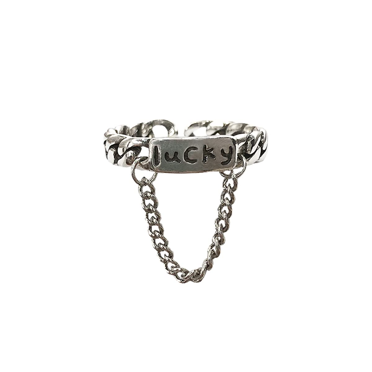 Vintage 925 Sterling Silver Rings for Women/Men, Size 7 Adjustable Rings, Plated plated cupronickel