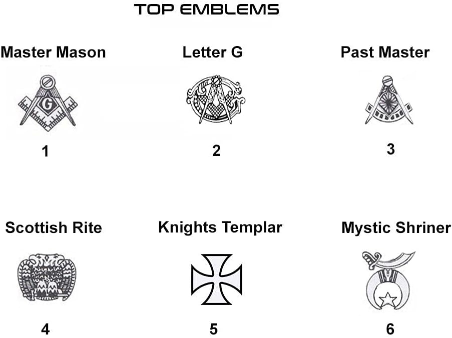 US Jewels Customizable Men's 0.925 Sterling Silver Master Mason Solid Back Ring