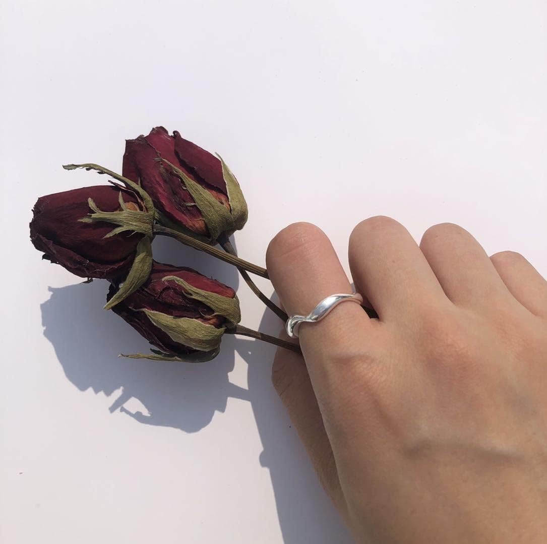Vintage 925 Sterling Silver Rings for Women/Men, Size 7 Adjustable Rings, Plated plated cupronickel