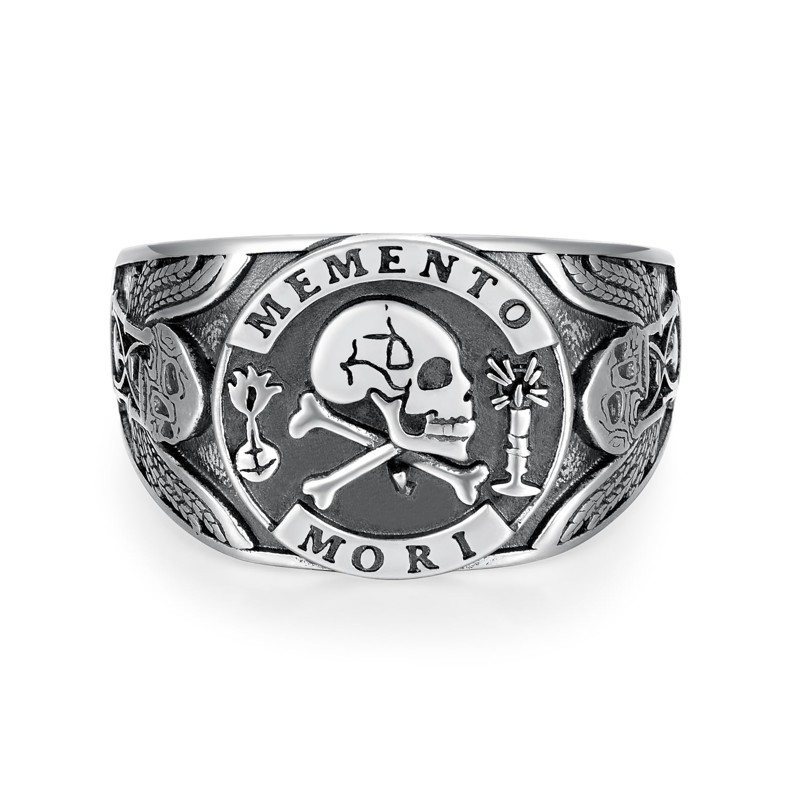 Memento Mori Ring S925 Sterling Silver Memento Mori Skull Rings Memento Mori Jewelry Gifts for Men Women