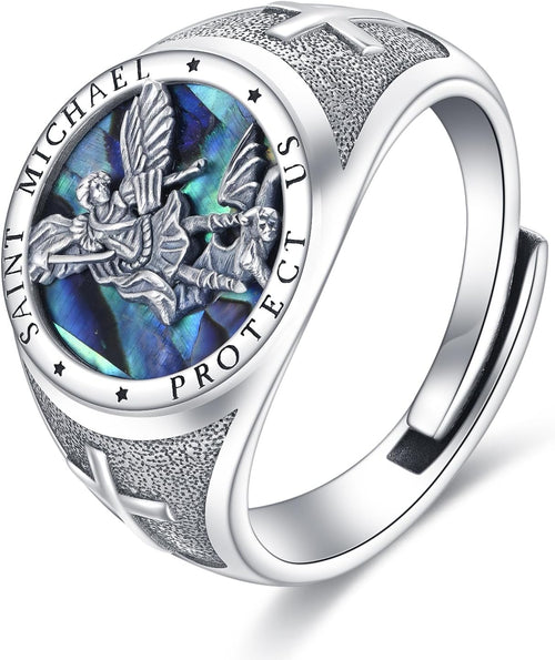 925 Sterling Silver Signet Ring Catholic Jewelry Gifts for Men Women