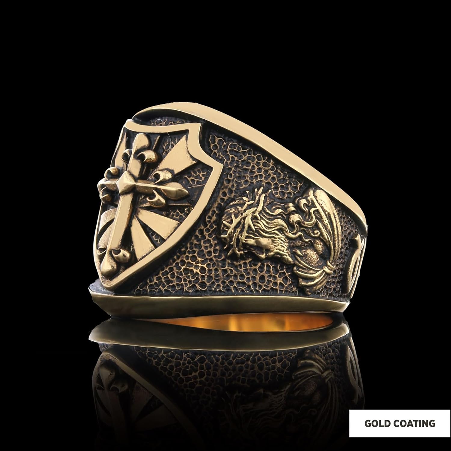 Christian Cross Ring, Crusader Ring, Chi Rho Ring, Silver Christian Ring, Anillos de oro par Templars Cross Ring, Bishop Signet Ring, Catholic Ring for Man, Trinity Knot Gift,