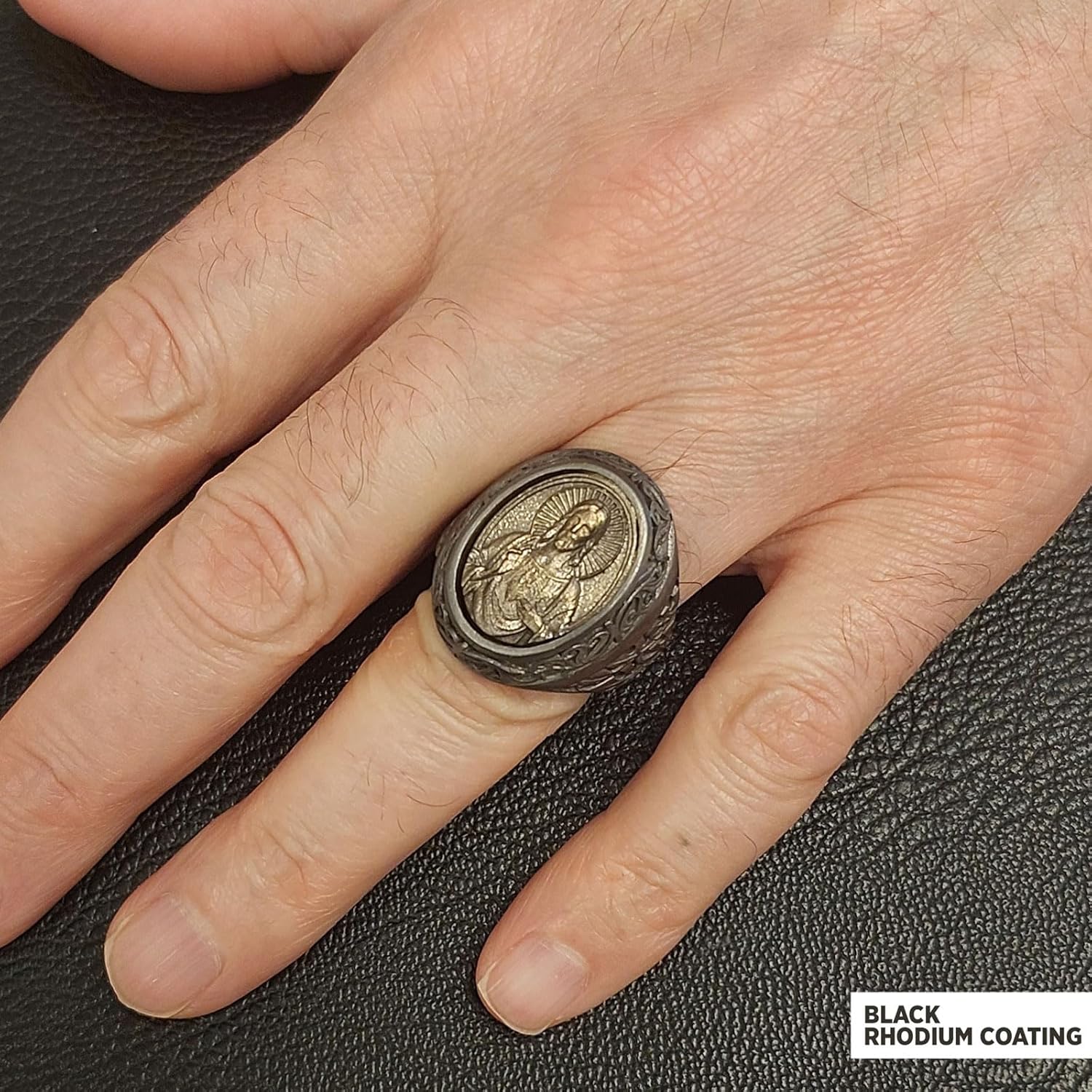 Jesus Ring, Christ Signet Ring, Jesus Signet Ring, Religious Ring, Catholic Jewelry, Bishop Ring, Crown of the Light Ring