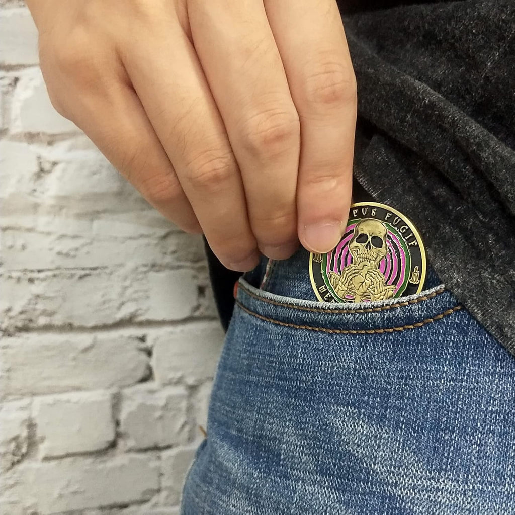 Memento Mori Coin Stoic Coin EDC Challenge Coin Stoicism Gifts for Reminder
