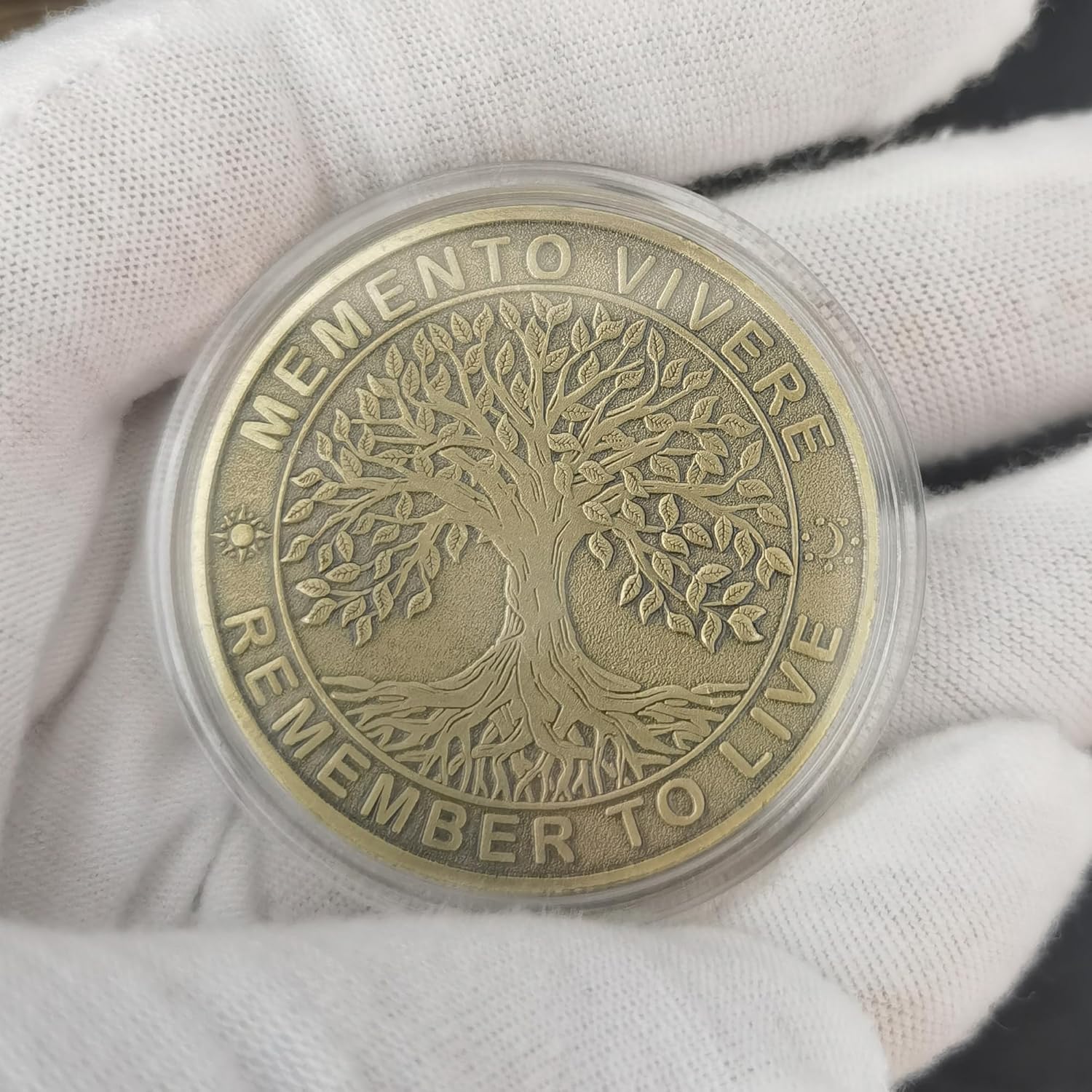 Memento Mori Challenge Coin: Elevate Your Daily Stoic Practice with Amor Fati Medallion - A Perfect Stoicism Gift and EDC Metal Token for Embracing Life's Moments (Bronze)
