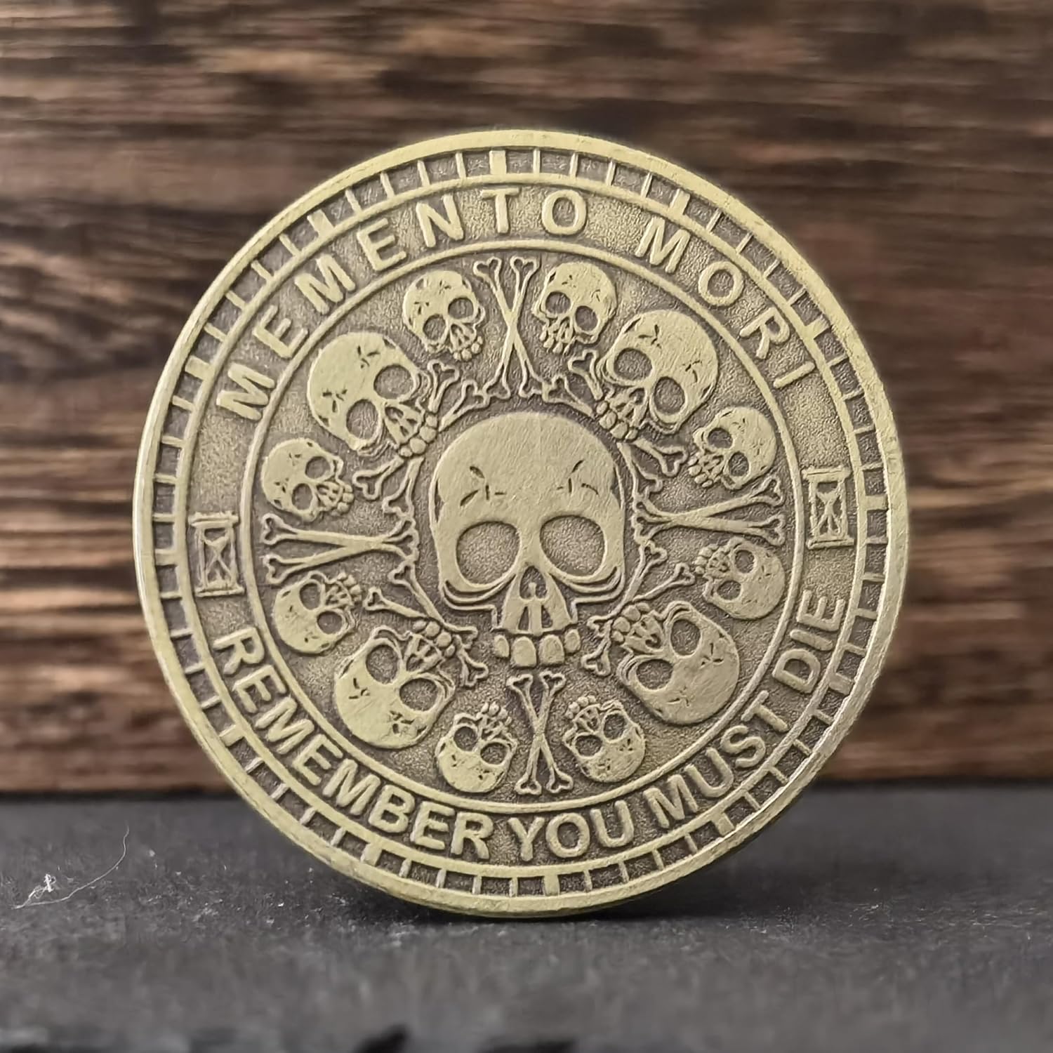 Memento Mori Challenge Coin: Elevate Your Daily Stoic Practice with Amor Fati Medallion - A Perfect Stoicism Gift and EDC Metal Token for Embracing Life's Moments (Bronze)
