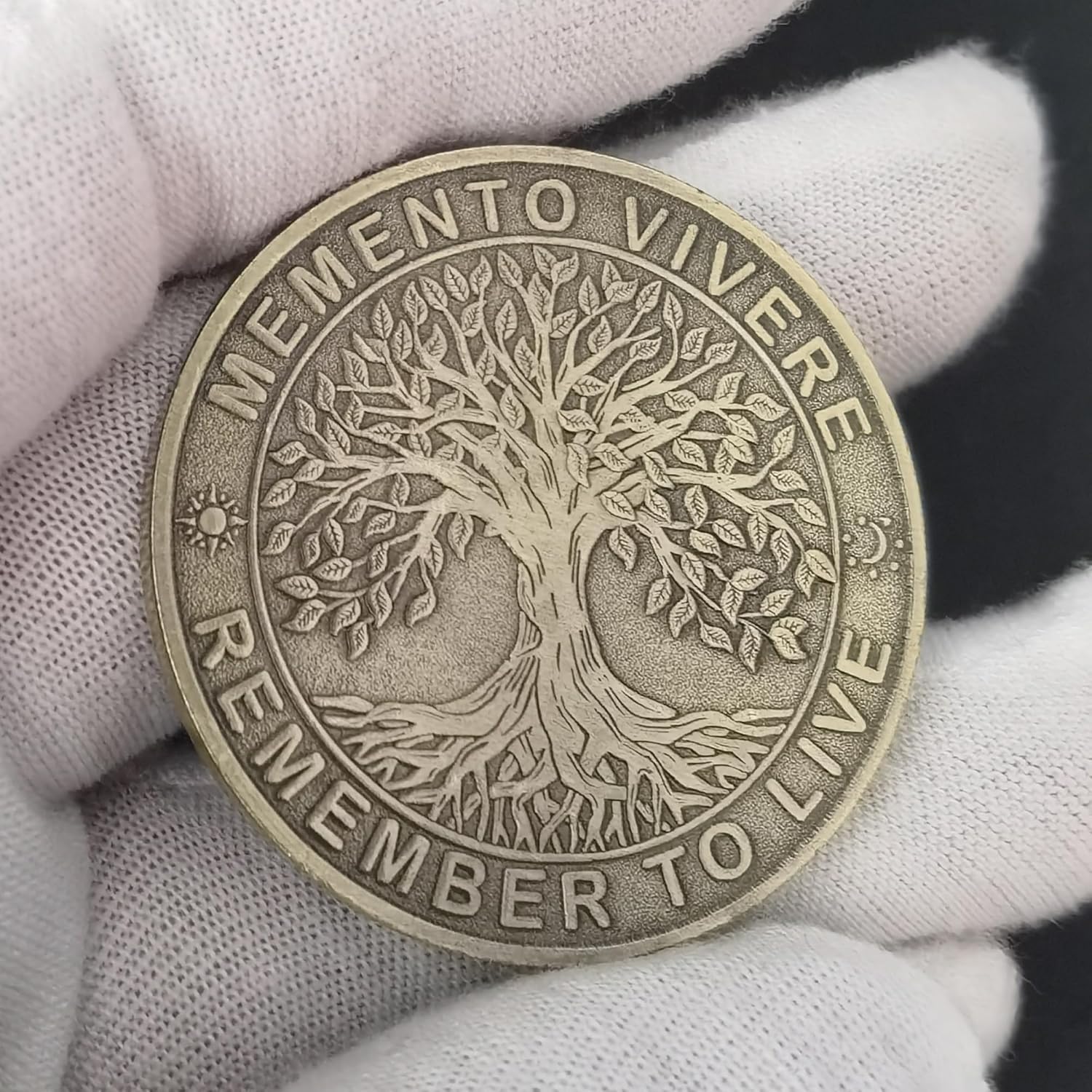 Memento Mori Challenge Coin: Elevate Your Daily Stoic Practice with Amor Fati Medallion - A Perfect Stoicism Gift and EDC Metal Token for Embracing Life's Moments (Bronze)