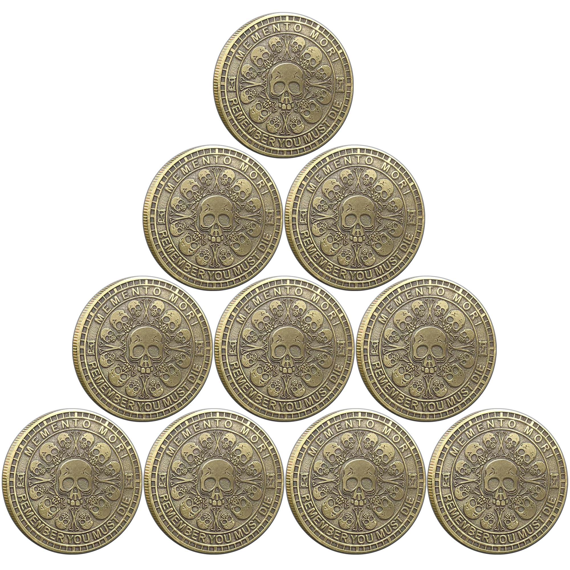 Memento Mori Challenge Coin: Elevate Your Daily Stoic Practice with Amor Fati Medallion - A Perfect Stoicism Gift and EDC Metal Token for Embracing Life's Moments (Bronze)